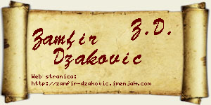 Zamfir Džaković vizit kartica